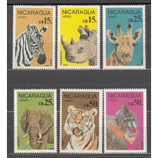 Nicaragua - Aereo Yvert 1152/7 ** Mnh Fauna