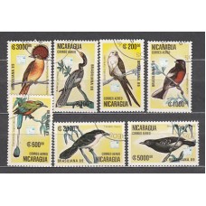 Nicaragua - Aereo Yvert 1286/92 usado Fauna aves