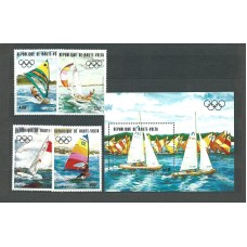 Alto Volta Aereo Yvert 241/4+Hb 21 ** Mnh  Deportes veleros