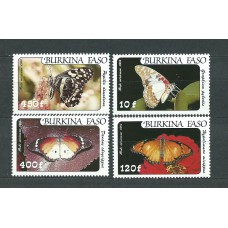 Burkina Faso - Aereo Yvert 272/5 ** Mnh  Fauna mariposas