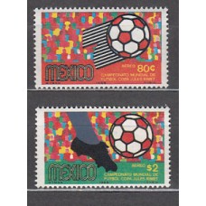 Mexico - Aereo Yvert 298/9 ** Mnh Deportes. Fútbol