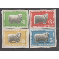 Uruguay - Aereo Yvert 308/11 ** Mnh Fauna. Ovejas