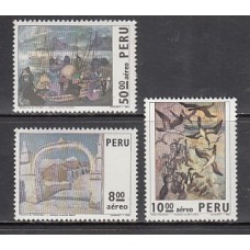 Peru - Aereo Yvert 375/7 ** Mnh Pinturas