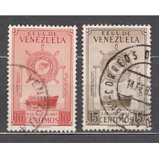 Venezuela - Aereo Yvert 380/1 usado  Barco