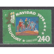 Uruguay - Aereo Yvert 393 usado  Navidad