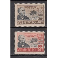 Salvador - Aereo Yvert 64/5 * Mh Centenario del sello