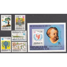 Honduras - Aereo 1980 Yvert 642/5 + H 29 ** Mnh Año del niño