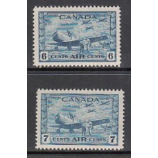 Canada - Aereo Yvert 7/8 ** Mnh Avión