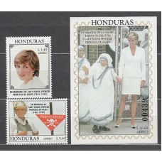 Honduras - Aereo 1997 Yvert 887/8 + H 53 ** Mnh Dianas de Gales