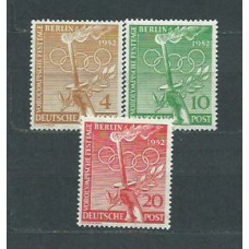 Alemania Berlin Correo 1952 Yvert 74/6 * Mh Juegos Olimimpicos de Helsinki
