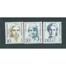 Alemania Berlin Correo 1988 Yvert 767/9 ** Mnh Personajes