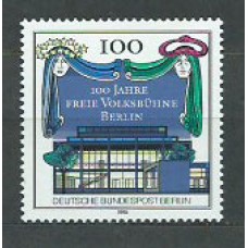 Alemania Berlin Correo 1990 Yvert 827 ** Mnh Teatro
