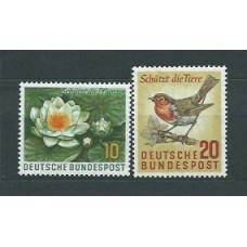 Alemania Federal Correo 1957 Yvert 146/7 * Mh Flora y Fauna