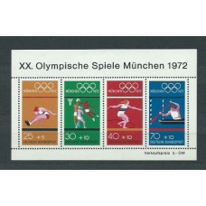 Alemania Federal Hojas 1972 Yvert 7 ** Mnh Juegos Olimpicos de Munich