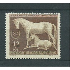 Alemania Imperio Correo 1944 Yvert 821 * Mh  Fauna caballos