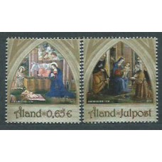 Aland Correo Yvert 384/85 Mnh ** Navidad