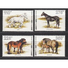 Antillas Holandesas Correo 1996 Yvert 1048/51 ** Mnh Fauna. Caballos