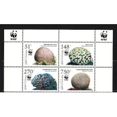 Antillas Holandesas Correo 2005 Yvert 1554/7 ** Mnh Fauna.Corales. WWF