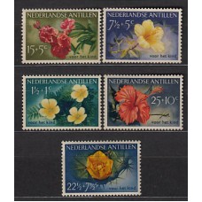 Antillas Holandesas Correo 1955 Yvert 236/40 * Mh Flores
