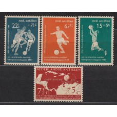 Antillas Holandesas Correo 1957 Yvert 253/6 * Mh  Deportes. Fútbol