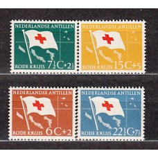 Antillas Holandesas Correo 1958 Yvert 278/81 ** Mnh Cruz Roja