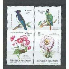 Argentina - Correo 1976 Yvert 1053/6 ** Mnh Flora. Fauna. Aves