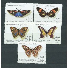 Argentina - Correo 1985 Yvert 1501/5 ** Mnh Fauna. Mariposas