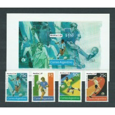 Argentina - Correo 1994 Yvert 1841/4+H.59 ** Mnh Deportes. Fútbol