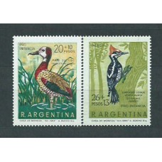 Argentina - Correo 1969 Yvert 847+A,128 ** Mnh Fauna. Aves