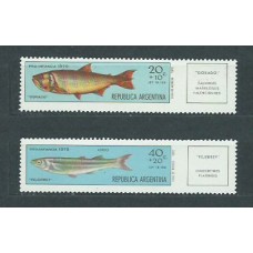 Argentina - Correo 1970 Yvert 879+A,137 ** Mnh Fauna .Peces