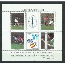 Argentina - Hojas 1981 Yvert 28 ** Mnh Deportes. Fútbol