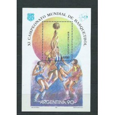 Argentina - Hojas 1990 Yvert 44 ** Mnh Deportes
