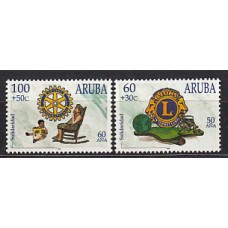 Aruba - Correo Yvert 219/20 ** Mnh Lions