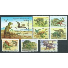 Azerbaijan - Correo Yvert 156/62+Hb 9 ** Mnh  Dinosaurios