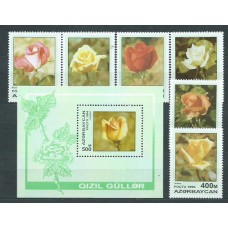 Azerbaijan - Correo Yvert 282/7+Hb 25 ** Mnh  Flores