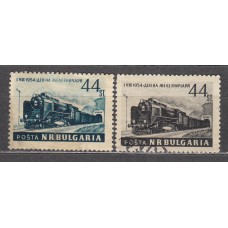 Bulgaria - Correo 1954 Yvert 797/8 usado  Trenes
