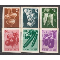 Bulgaria - Correo 1958 Yvert 937/42 sin dentar * Mh - Frutos