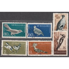Bulgaria - Correo 1959 Yvert 968/73 usado Fauna - Aves