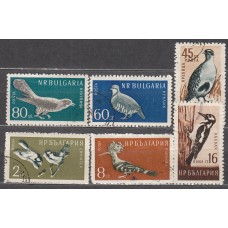 Bulgaria - Correo 1959 Yvert 968/73 usado Fauna - Aves