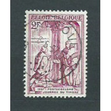 Belgica - Correo 1957 Yvert 1011 usado  Día del sello