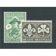 Belgica - Correo 1957 Yvert 1022/3 * Mh Escoultismo