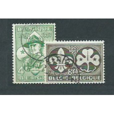 Belgica - Correo 1957 Yvert 1022/3 usado Escoultismo