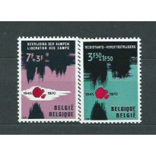 Belgica - Correo 1970 Yvert 1539/40 ** Mnh Liberación campos concentración