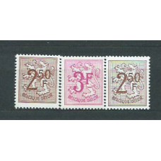 Belgica - Correo 1970 Yvert 1544/5+1544a ** Mnh