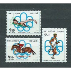 Belgica - Correo 1976 Yvert 1795/7 ** Mnh Olimpiadas Montreal
