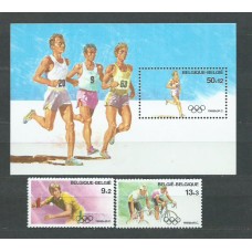 Belgica - Correo 1988 Yvert 2285/6+H.64 ** Mnh Deportes