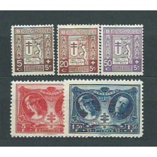 Belgica - Correo 1926 Yvert 240/4 * Mh Pro tuberculosos