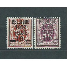 Belgica - Correo 1932 Yvert 333/4 (*) Mng