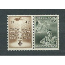 Belgica - Correo 1942 Yvert 602 ** Mnh Prisioneros de guerra