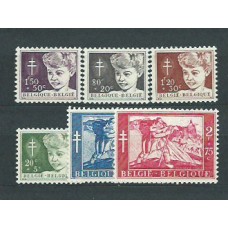 Belgica - Correo 1954 Yvert 955/60 * Mh Pro-tuberculosos